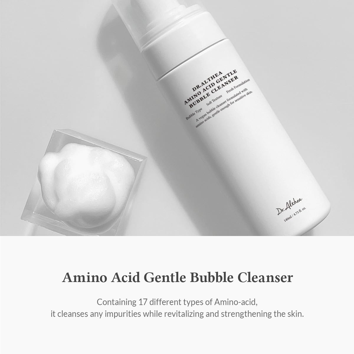 Dr.Althea pump dispenser close-up for easy, mess-free usage