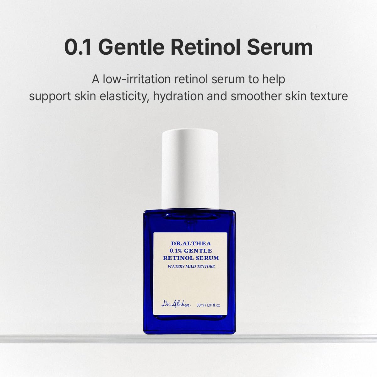 Dr.Althea texture close-up of watery serum to show lightweight absorbency
