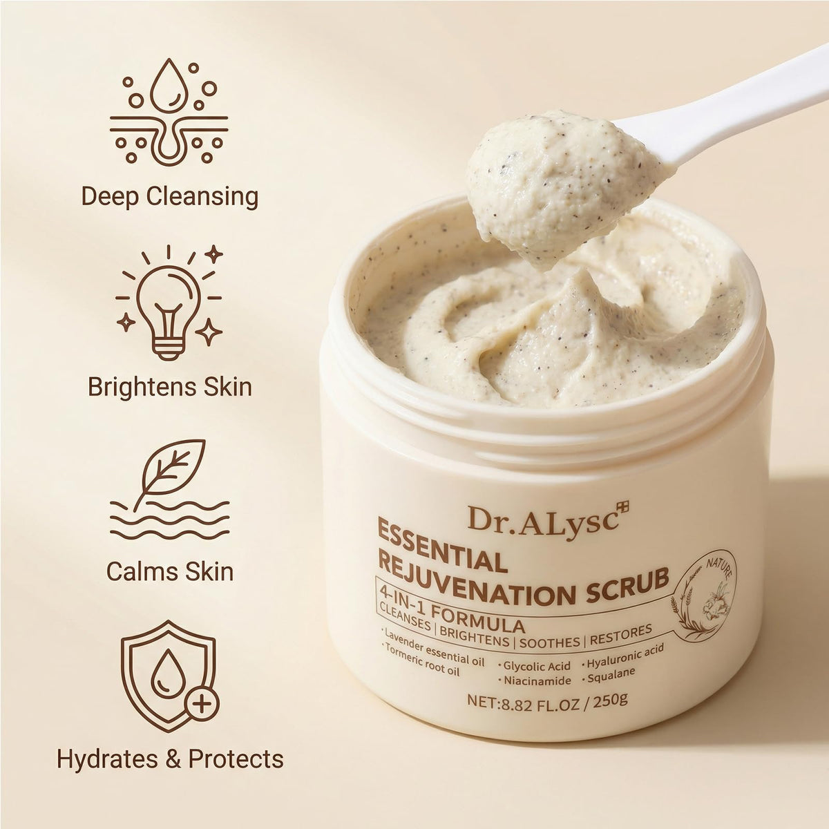Dr.ALysc turmeric and niacinamide visual highlighting brightening benefit