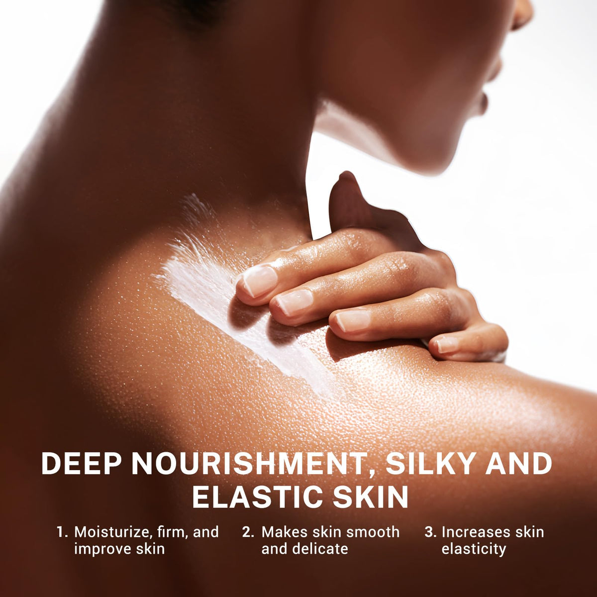 DrBioCare cream texture on skin showing smooth absorbency and hydration