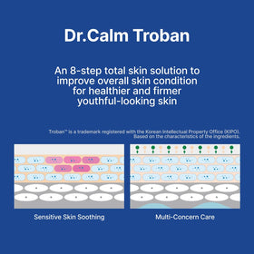 Dr.Calm ingredients label highlighting PDRN and peptides for skin appearance