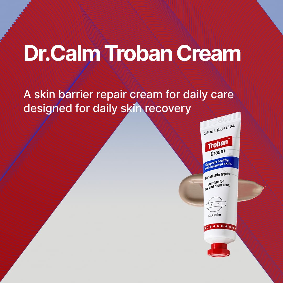Dr.Calm cream texture close-up illustrating smooth spreadability and hydration