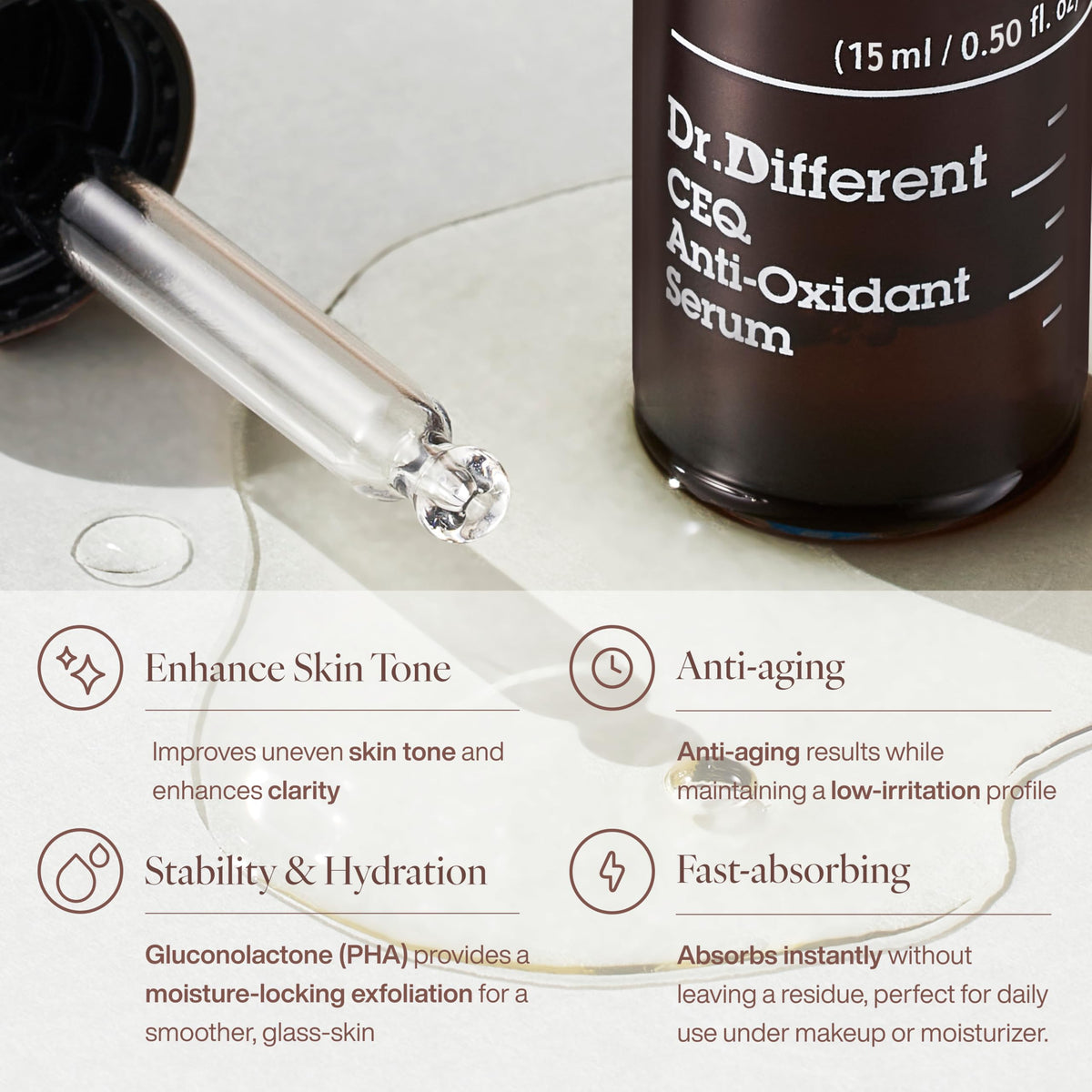 Dr.Different CEQ texture on skin after application, shows fast absorption benefit