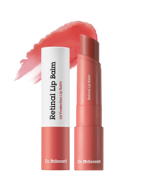 Dr.Different front view of closed tinted lip balm showing sleek packaging and easy carry benefit