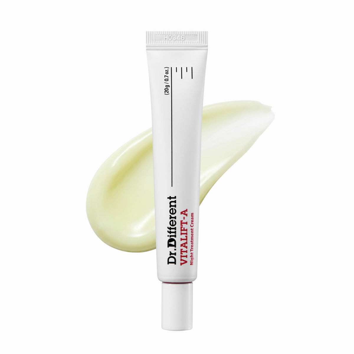 Dr.Different front packaging showing product identity and clinical look, fast visible firming