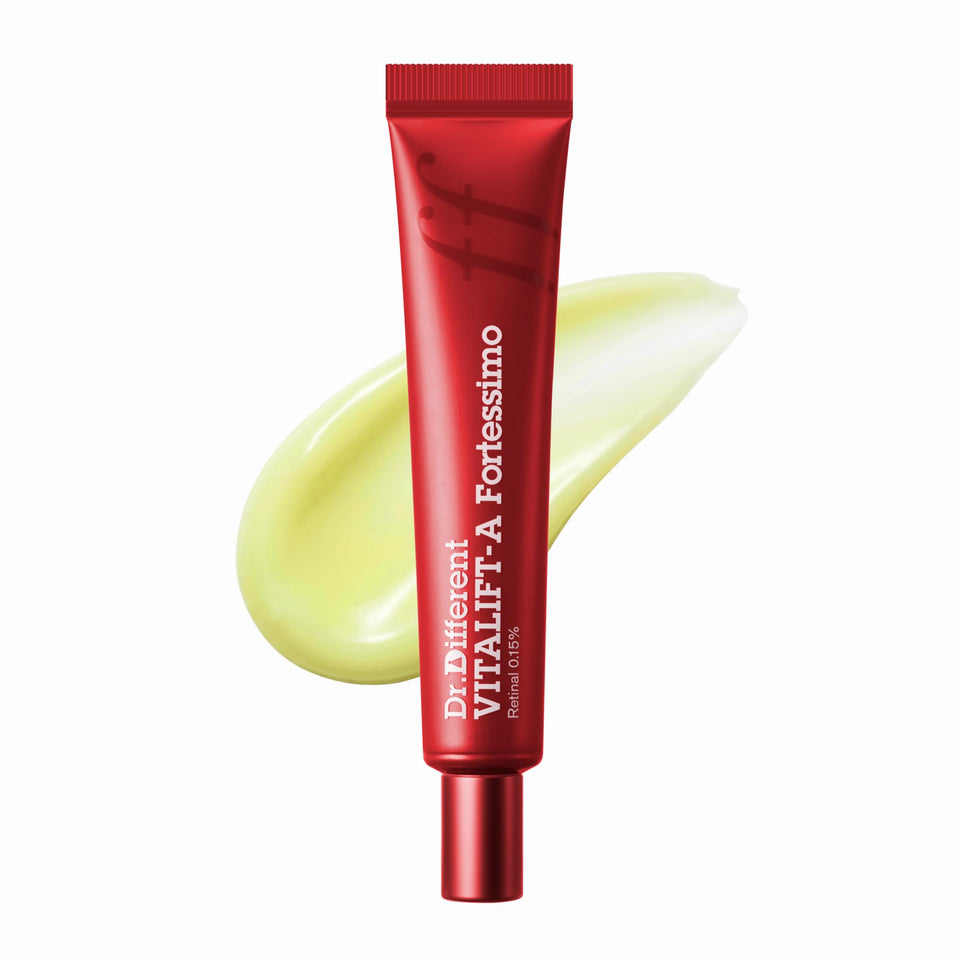 Dr.Different product front packaging showing compact clinical jar and benefit