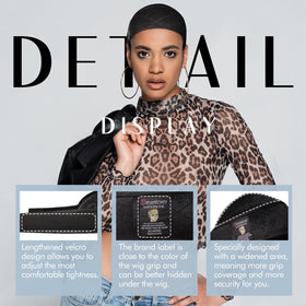 Dreamlover band next to ruler showing width and scale for full hairline coverage and comfort