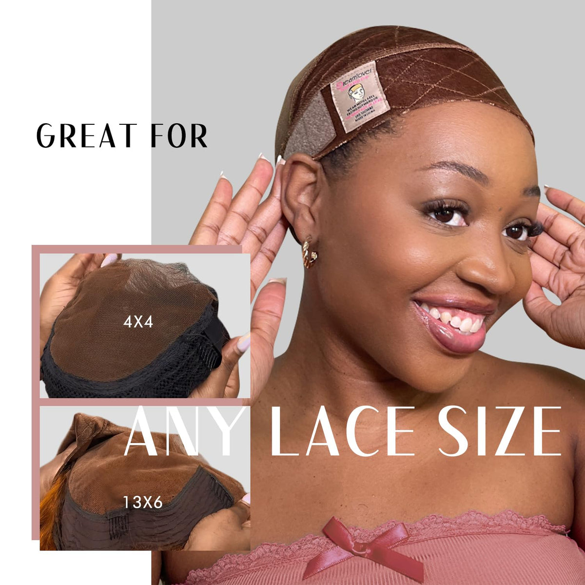 Dreamlover size comparison on a head showing scale and how it fits different head sizes