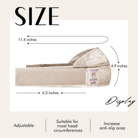 Dreamlover band next to head form showing widened coverage and scale
