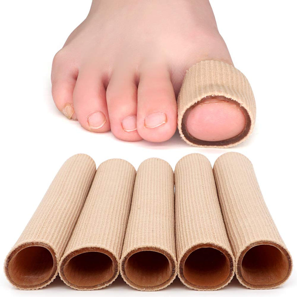 Dr.Foot front packaging showing five toe tubes and resealable bag benefit protection