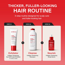 Dr.FORHAIR back label close-up revealing ingredients and usage directions