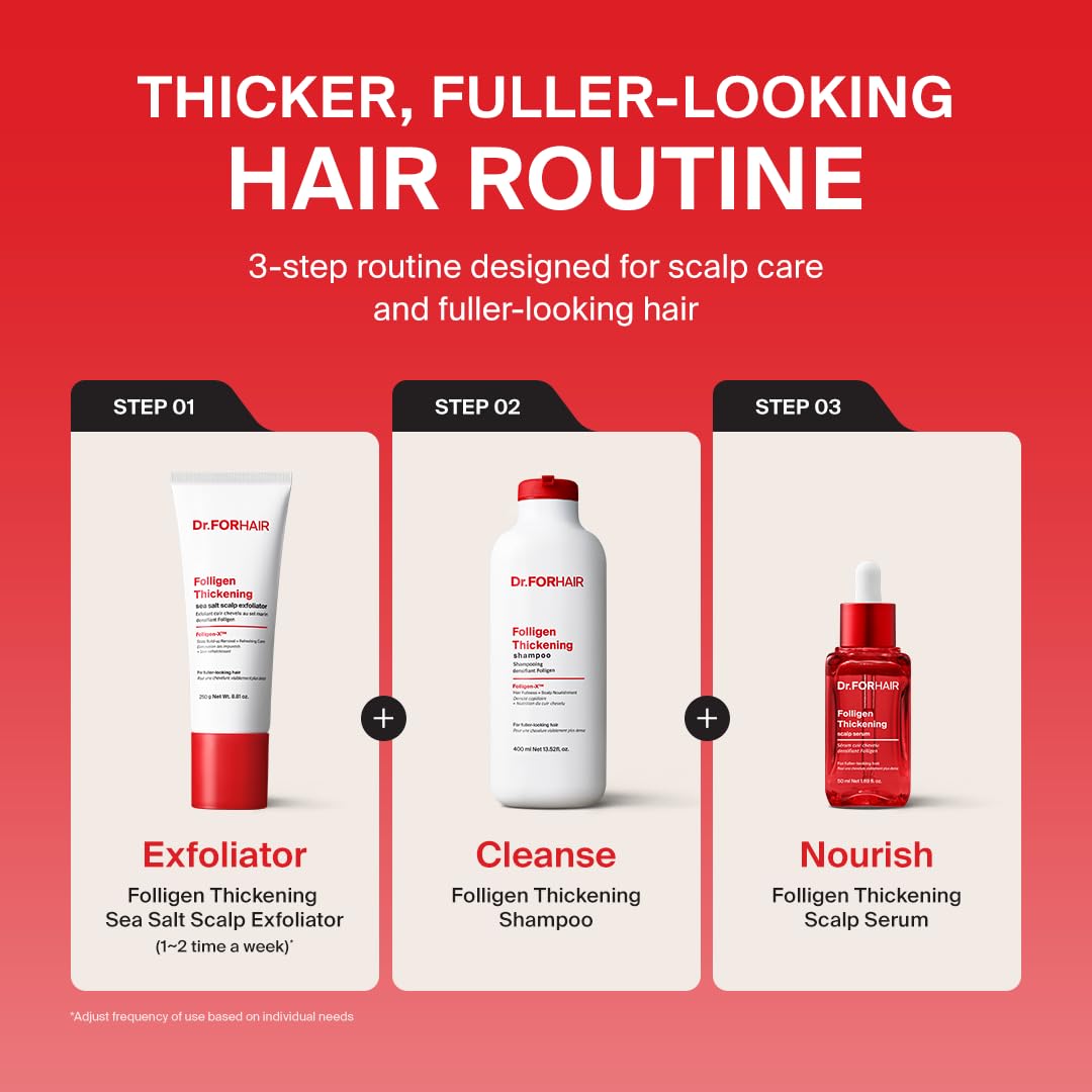 DR.FORHAIR product on bathroom shelf in lifestyle scene for daily routine