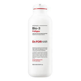 DR.FORHAIR Folligen Bio-3 bottle front view showing clean packaging and volume benefit