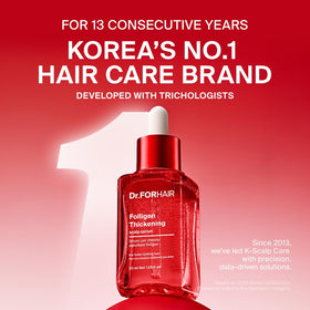 DR.FORHAIR pipette dispensing serum droplet for precise scalp application benefit