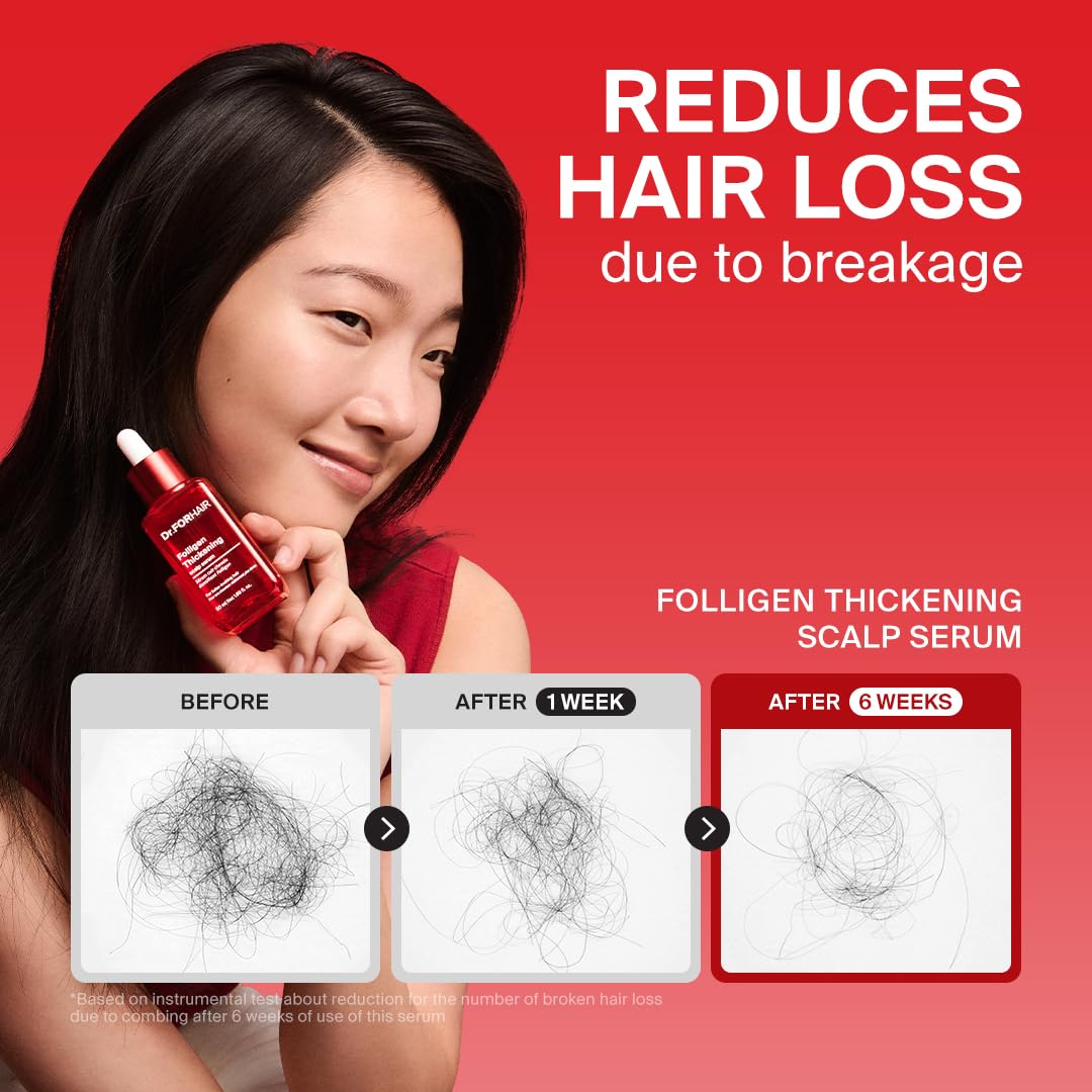 DR.FORHAIR arranged ingredients highlighting biotin, peptides, and vitamin B12 benefits