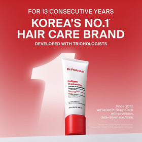DR.FORHAIR salt-and-gel texture close-up highlighting exfoliant particles