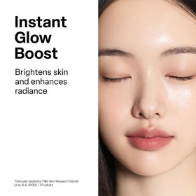 Dr.G pad being applied to cheek targeting uneven texture and visible smoothing benefit