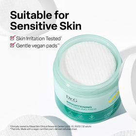 Dr.G open jar with soaked pads visible to highlight pre-soaked convenience and freshness