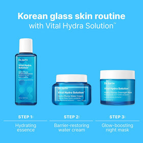 Dr.Jart+ before and after morning skin showing plump, dewy improvement