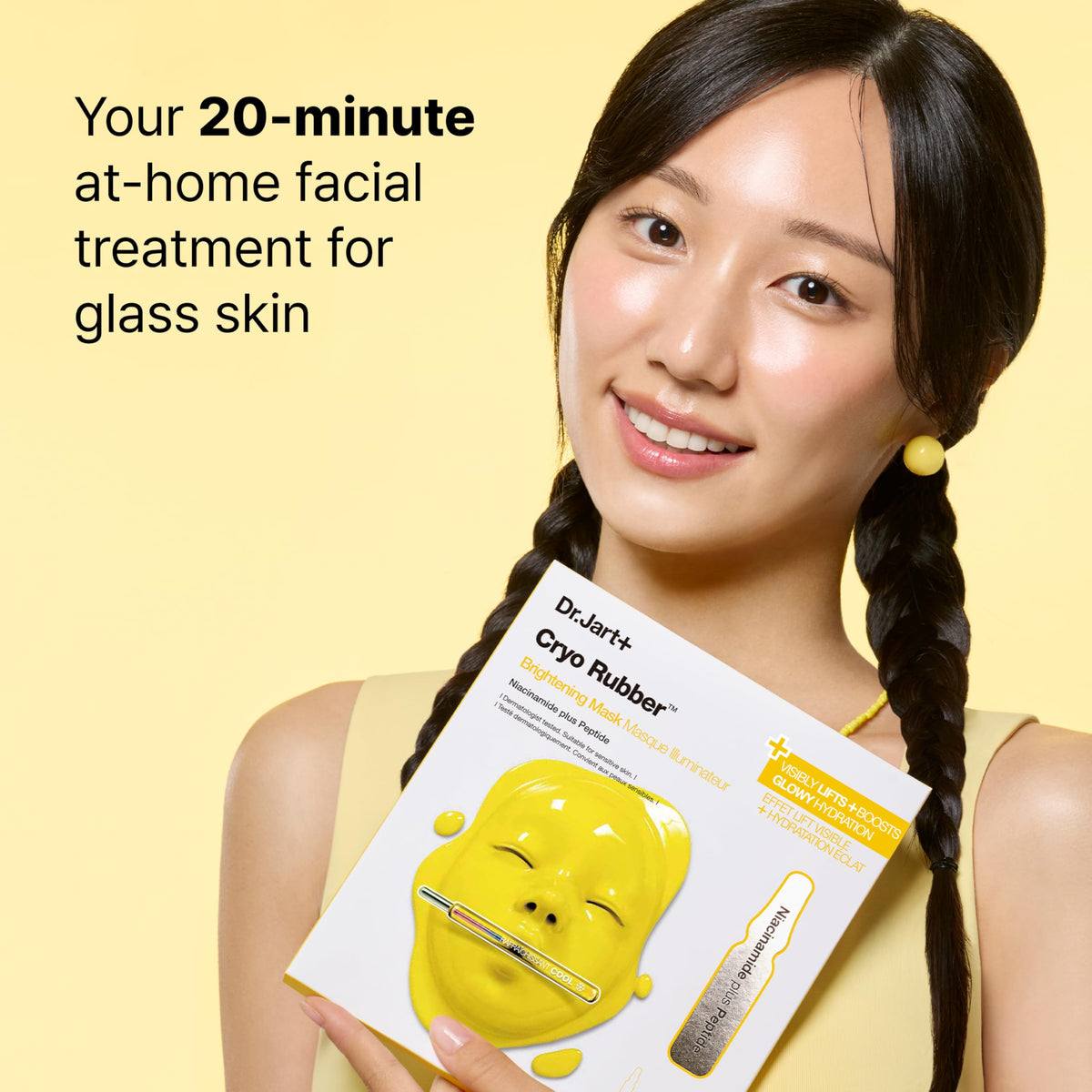 Dr.Jart+ before and after brightening effect for visible radiance