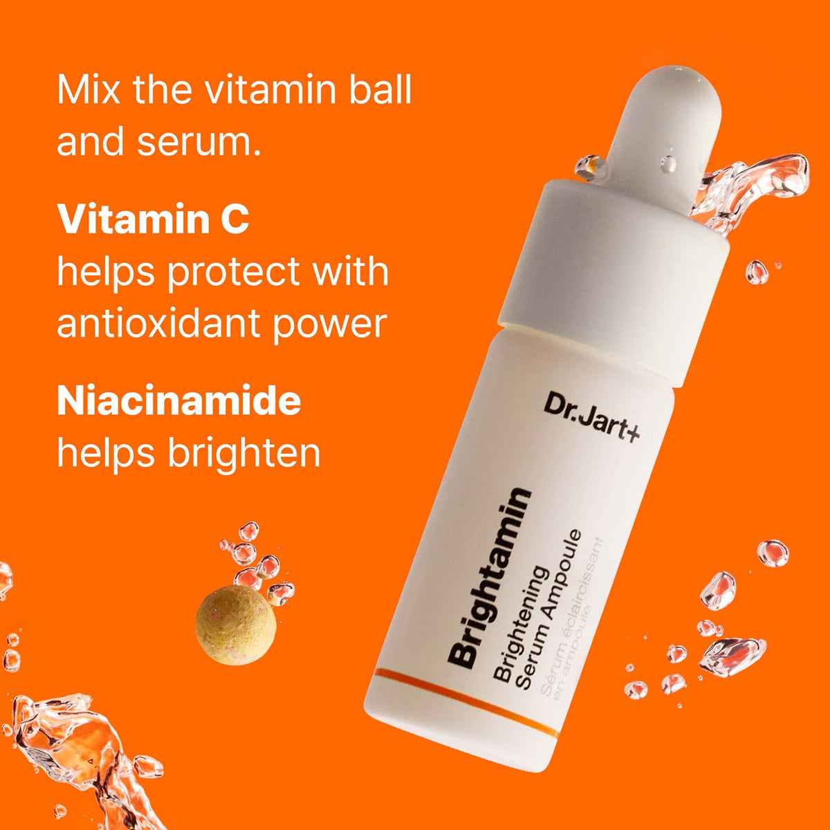 Dr.Jart+ vial on bathroom counter during morning routine for speedy brightening