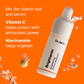 Dr.Jart+ vial on bathroom counter during morning routine for speedy brightening
