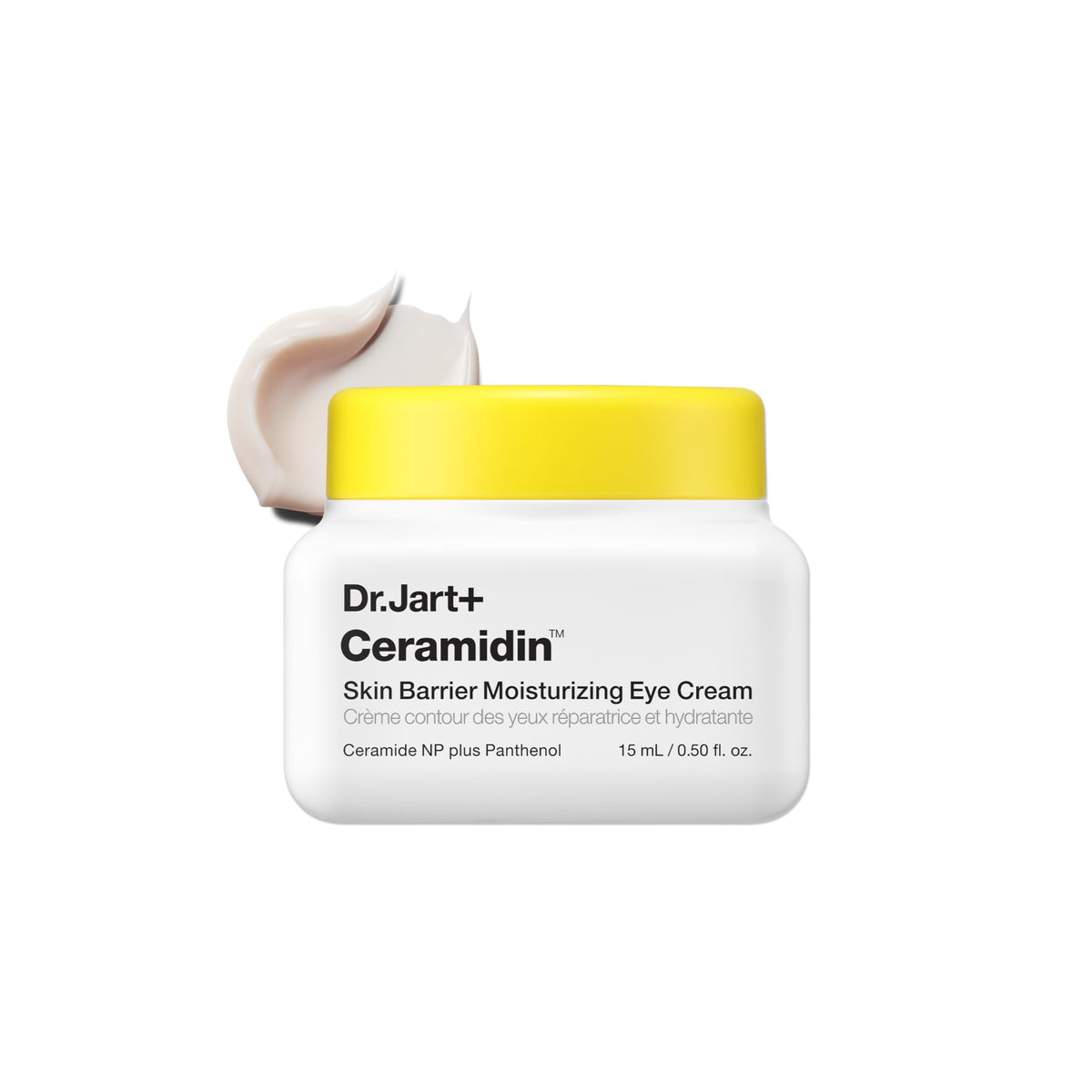 Dr.Jart+ Ceramidin eye cream front tube showing packaging and brand benefit