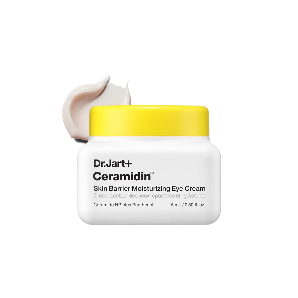 Dr.Jart+ Ceramidin eye cream front tube showing packaging and brand benefit