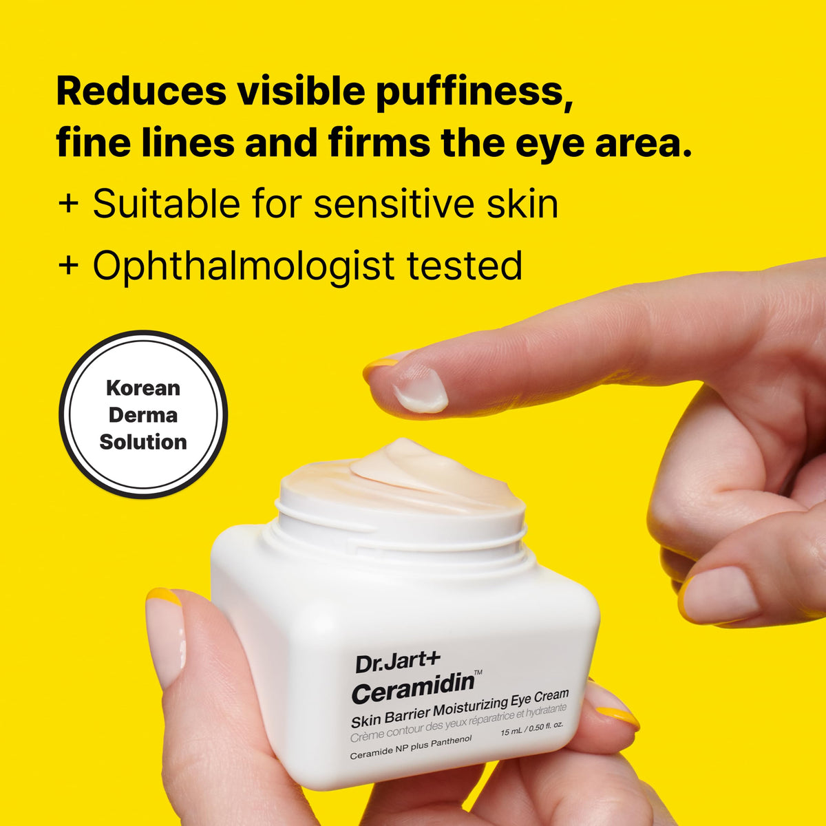 Dr.Jart+ Ceramidin eye cream butter-like texture close-up for rich hydration