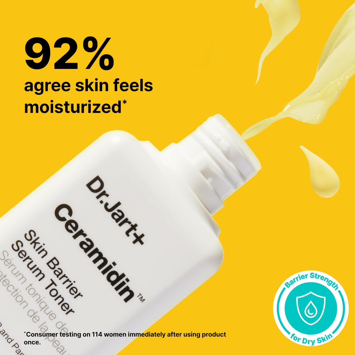 Dr.Jart+ pouring onto hands showing easy absorption and instant hydration
