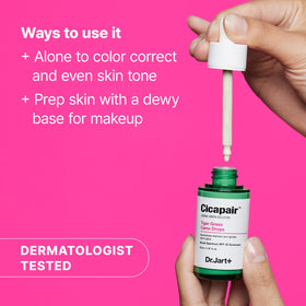 Dr.Jart+ being applied with fingertip for targeted coverage and comfort