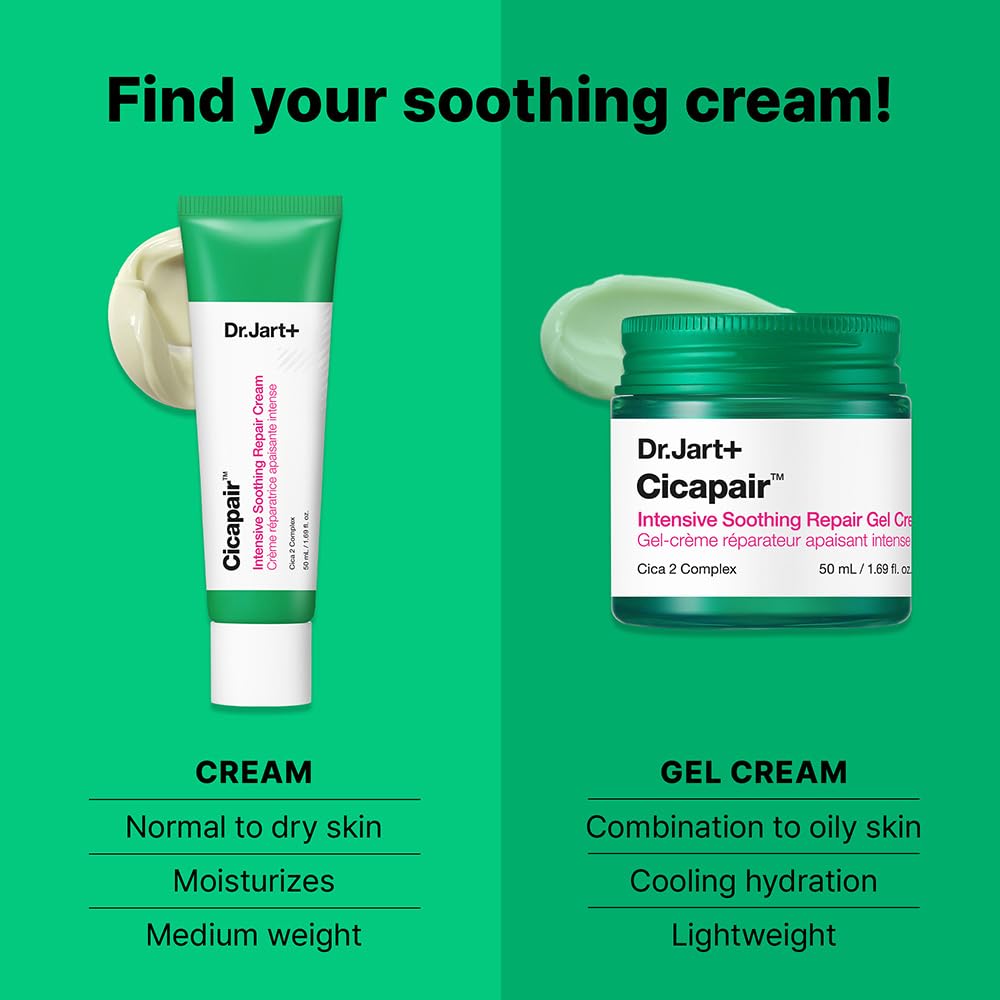Dr.Jart+ moisturizer being dabbed on hand to show fast soothing action