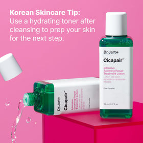 Dr.Jart+ on bathroom counter within a skincare routine for redness relief