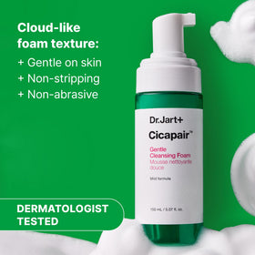 Dr.Jart+ label close-up highlighting Centella ingredient and clean formulation benefit