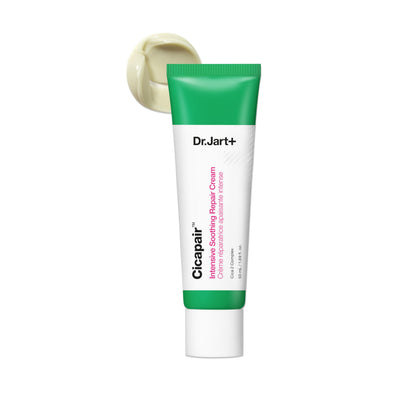 Dr.Jart+ front packaging showing travel-size jar and quick soothing benefit