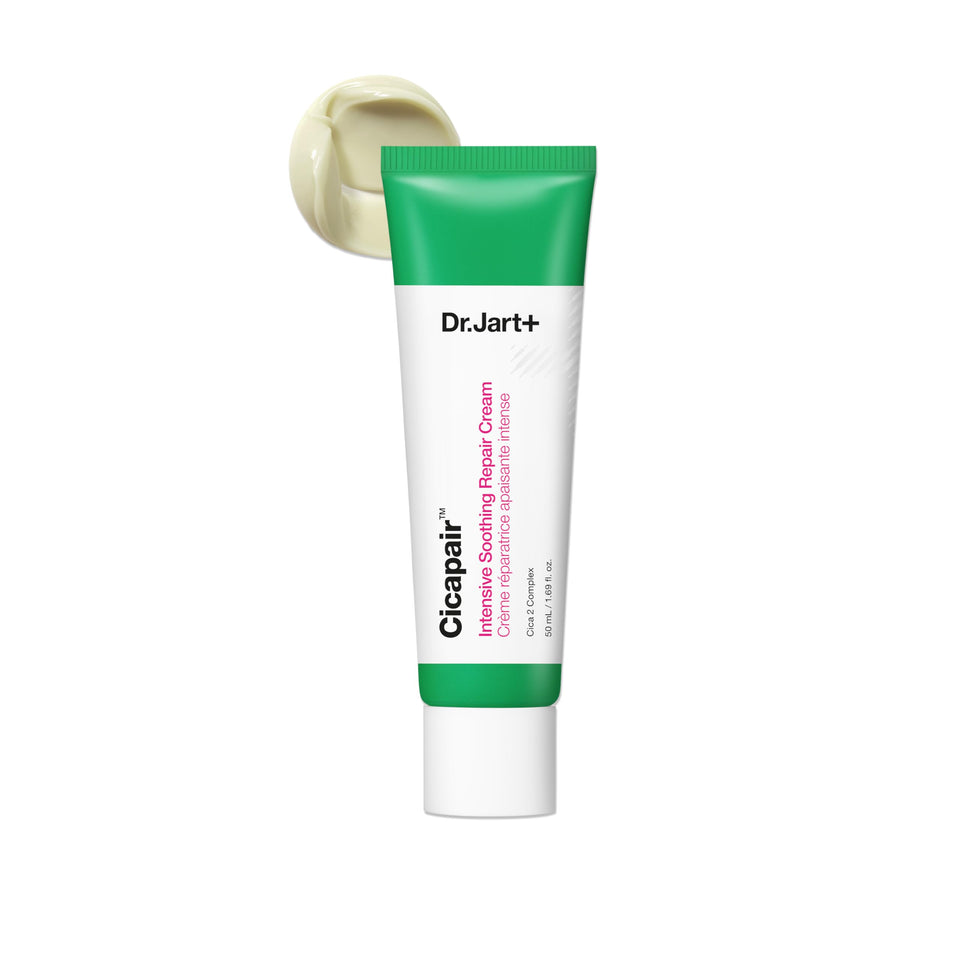 Dr.Jart+ front packaging showing travel-size jar and quick soothing benefit