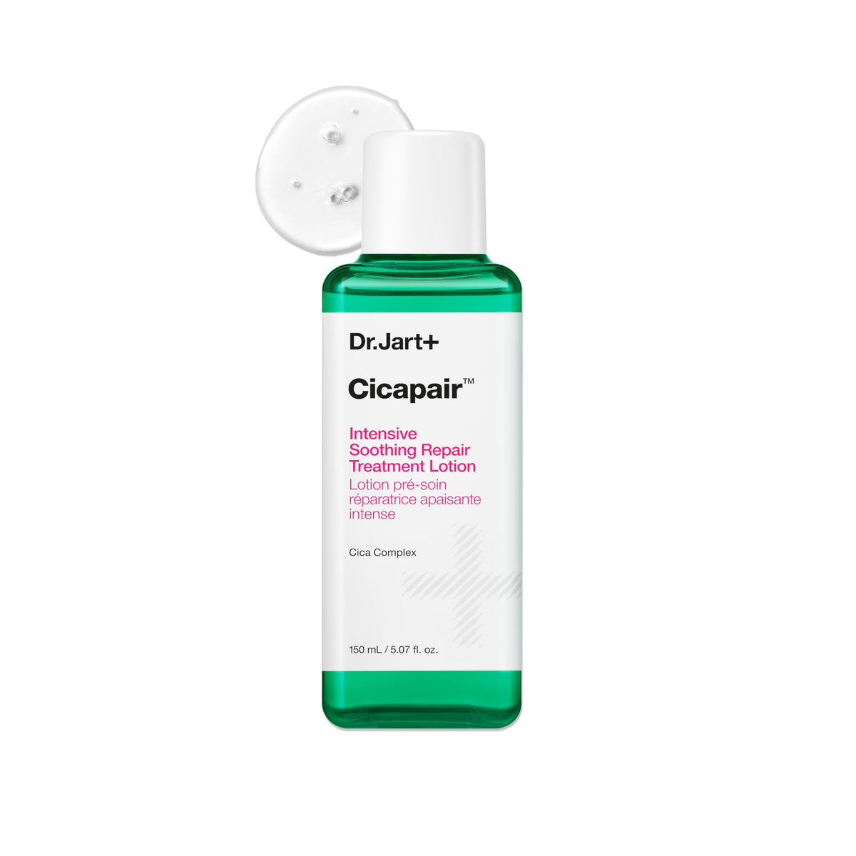 Dr.Jart+ bottle front view showing label and calming treatment benefits