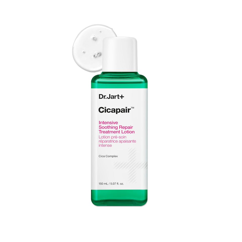 Dr.Jart+ bottle front view showing label and calming treatment benefits