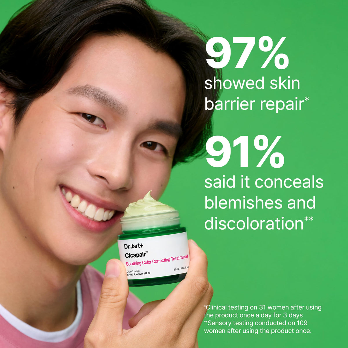 Dr.Jart+ in bathroom routine beside moisturizer indicating daily use benefit