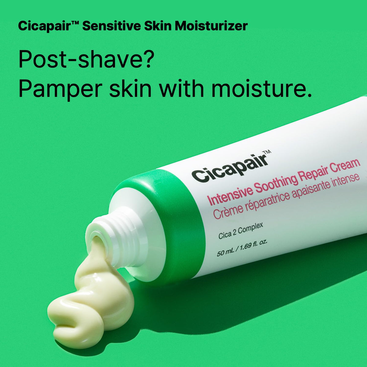 Dr.Jart+ label close-up highlighting ingredient claims and gentle formulation