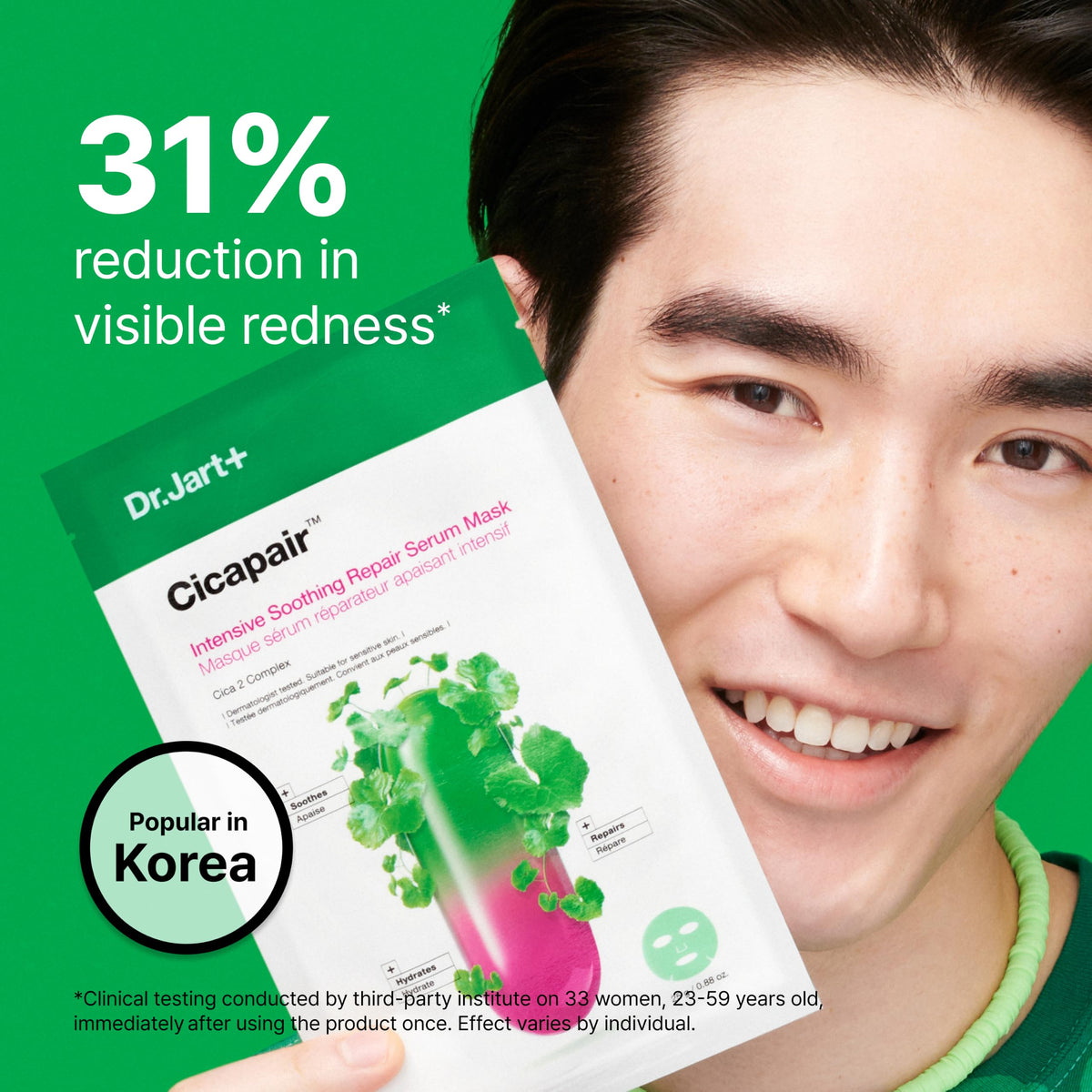 Dr.Jart+ sheet mask close-up texture highlighting cooling cellulose and hydration