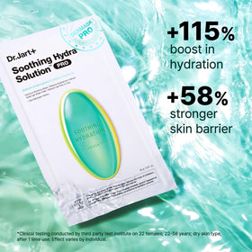 Dr.Jart+ Cicapair mask applied on model to visibly soothe and reduce redness