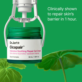 Dr.Jart+ jar inside a travel pouch showing the 0.51 fl oz size perfect for trips and on-the-go soothing