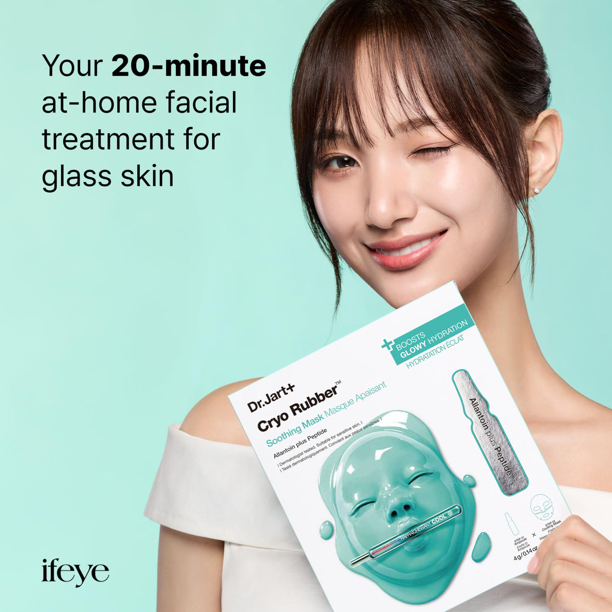 Dr.Jart+ open packaging with both ampoule and rubber mask included