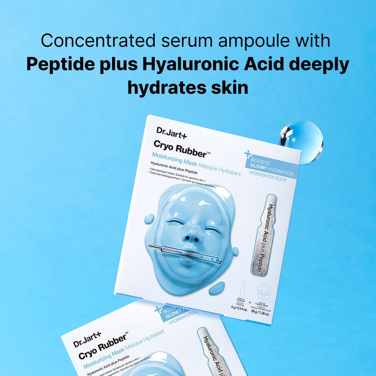 Before-and-after skin comparison using Dr.Jart+ showing smoother hydrated finish