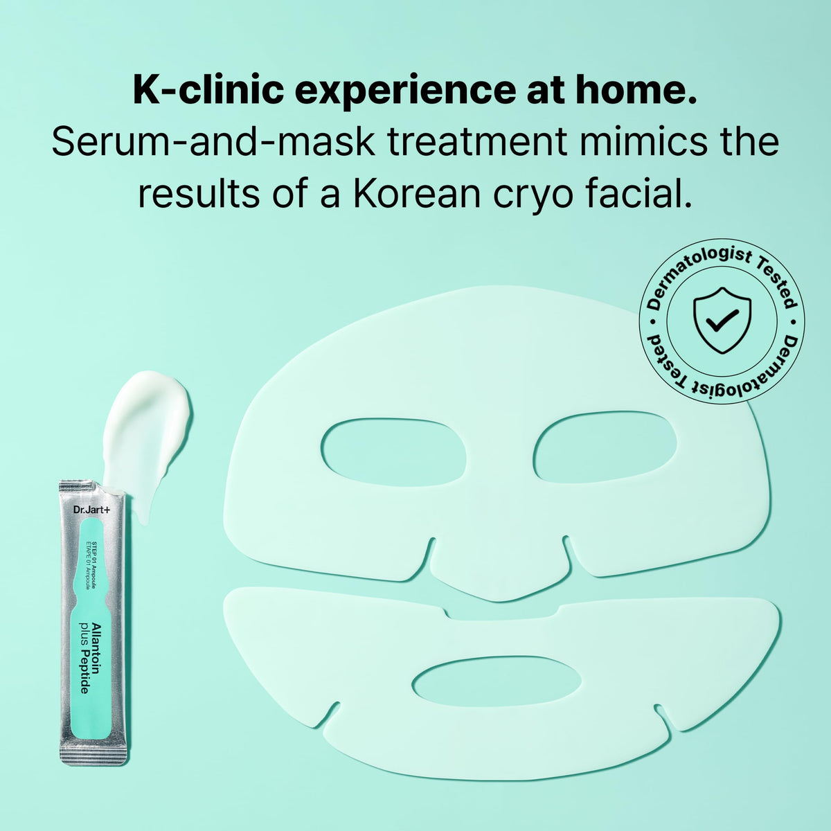 Dr.Jart+ rubber mask close-up highlighting cooling texture and seal