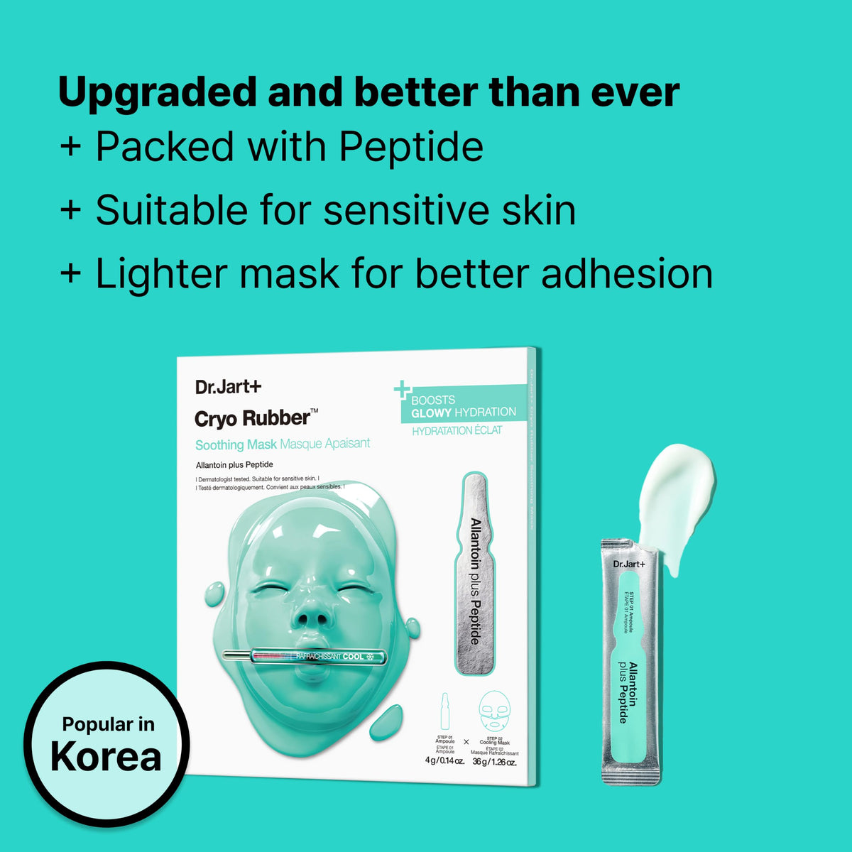 Dr.Jart+ serum ampoule displayed to show concentrated formula benefit