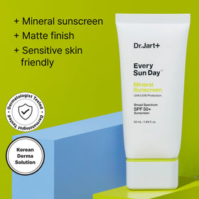 Dr.Jart+ close-up texture of sunscreen showing matte, non-greasy finish