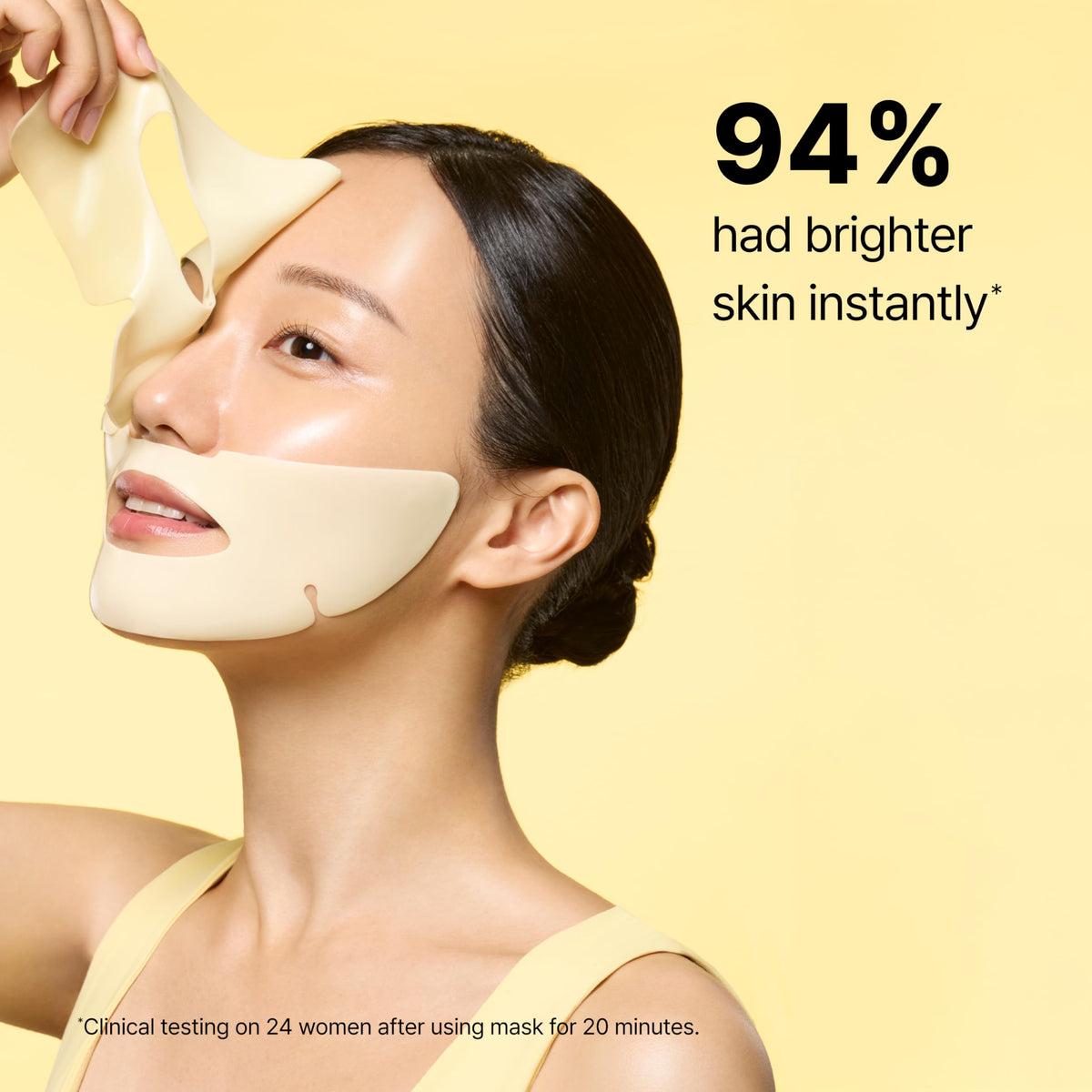 Dr.Jart+ mask being applied to face to lock in active ingredients