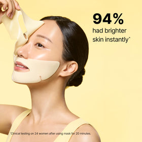 Dr.Jart+ mask being applied to face to lock in active ingredients
